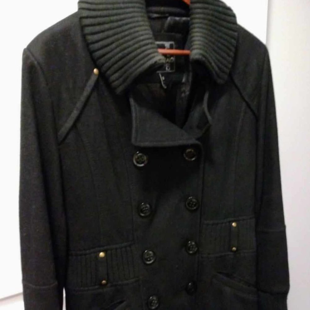Buffalo Double Breasted Ladies Wool Coat Size Large
